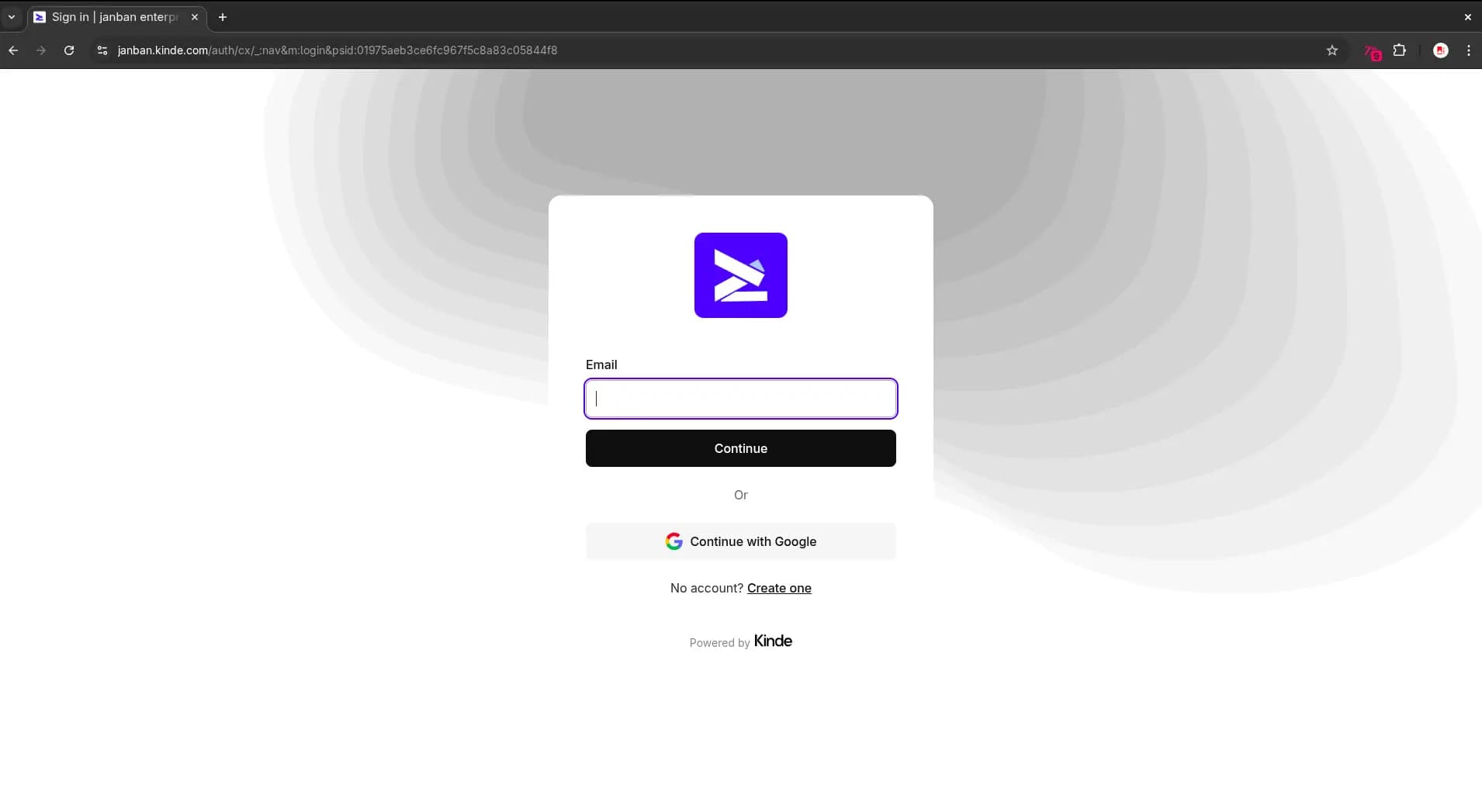 loging in with your credentials