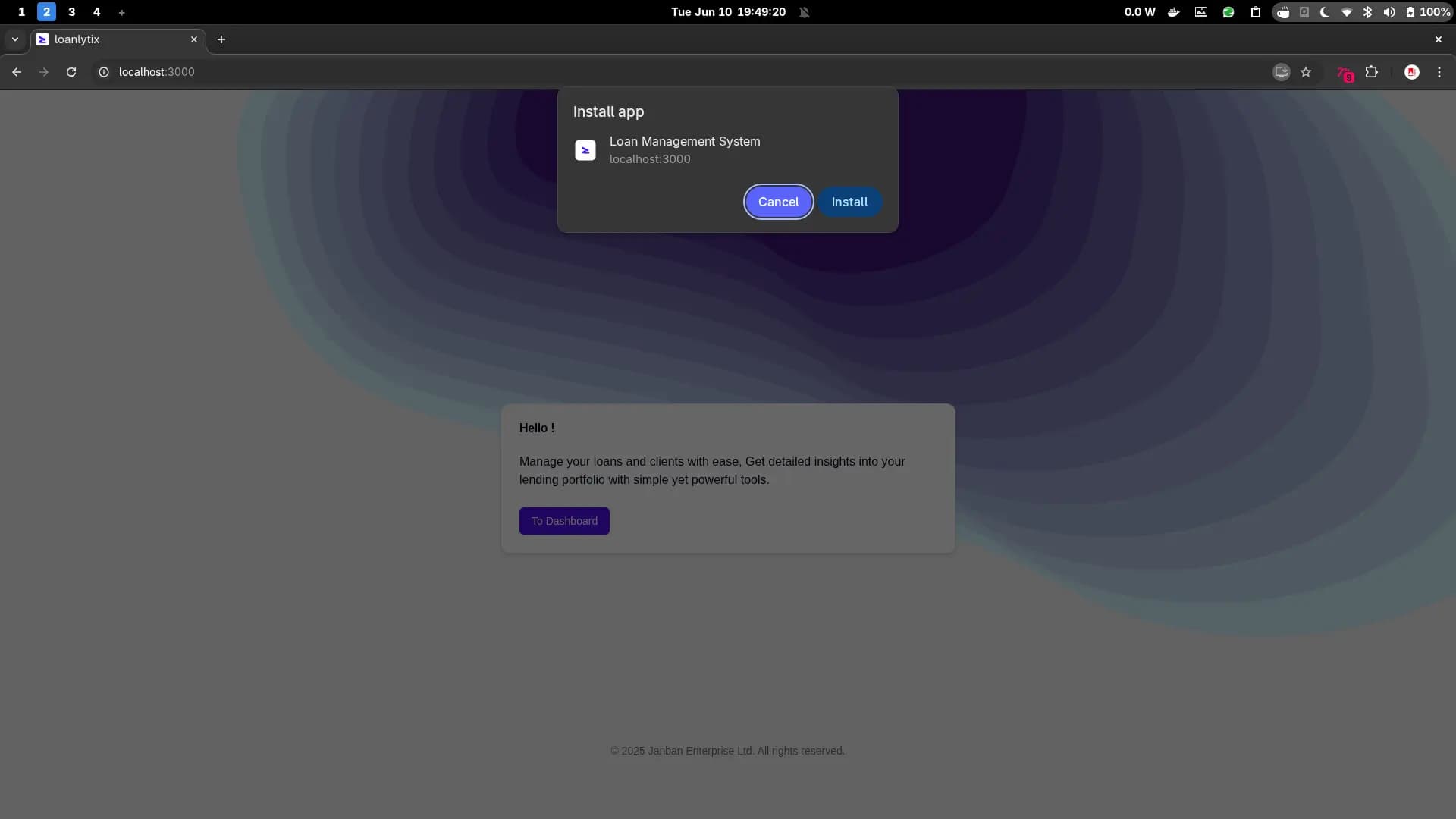 install webapp